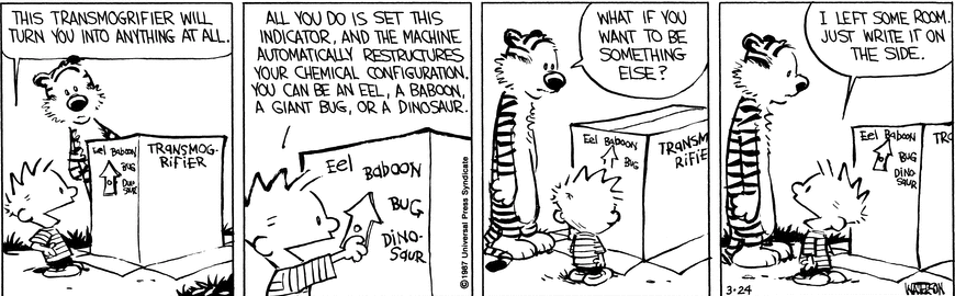 Calvin, Hobbes and the Transmogrifier